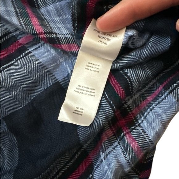 Rails Plaid Shirt with Pink Accents, Hunter Dusk, size M - Picture 4 of 5